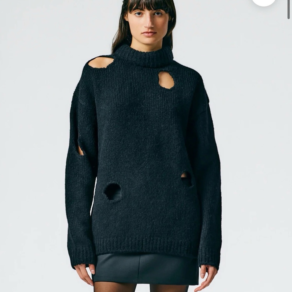 Tibi Trou Trou Alpaca Sweater